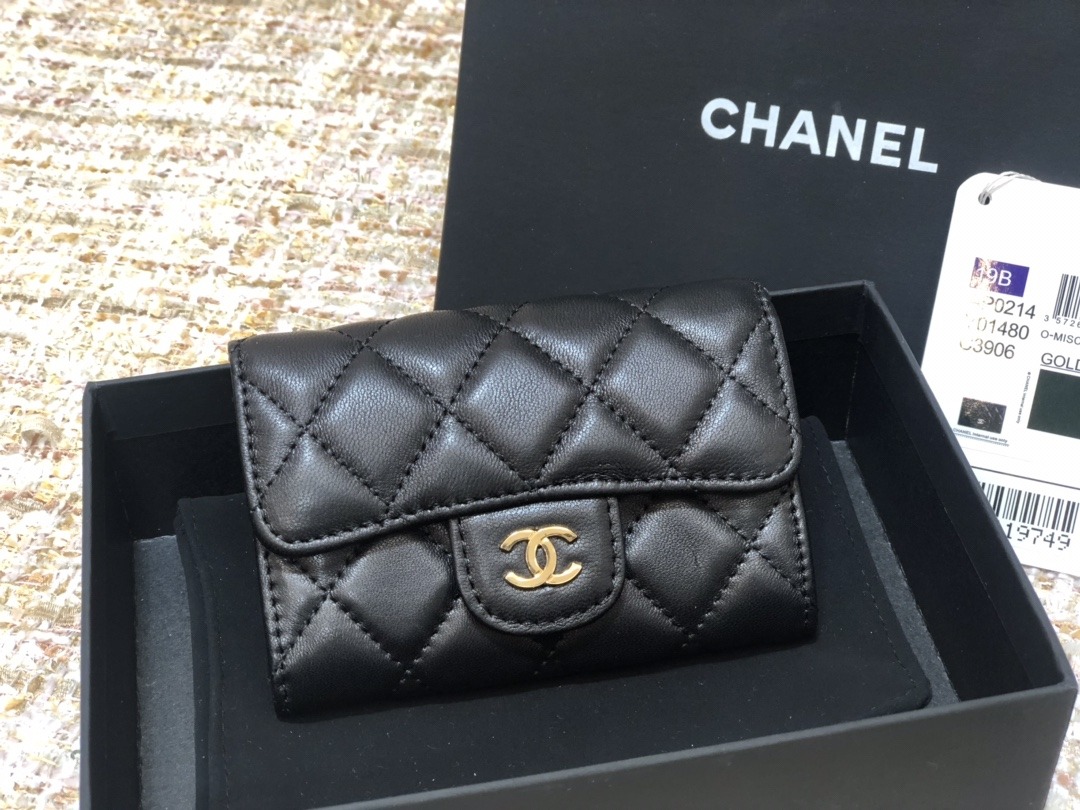 Ch@nel Wallet-Gold Harwa